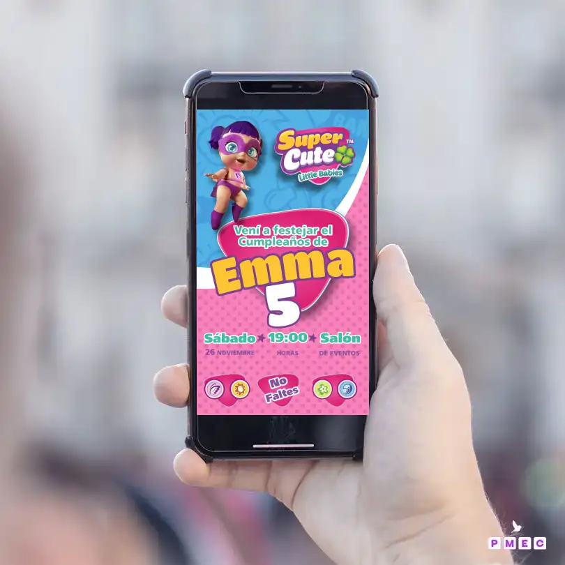 Invitación Digital Personalizada para WhatsApp - Diseño Super Cute - Little Babies 2 Invitación Digital Personalizada para WhatsApp - Diseño Super Cute - Little Babies - Imagen 2